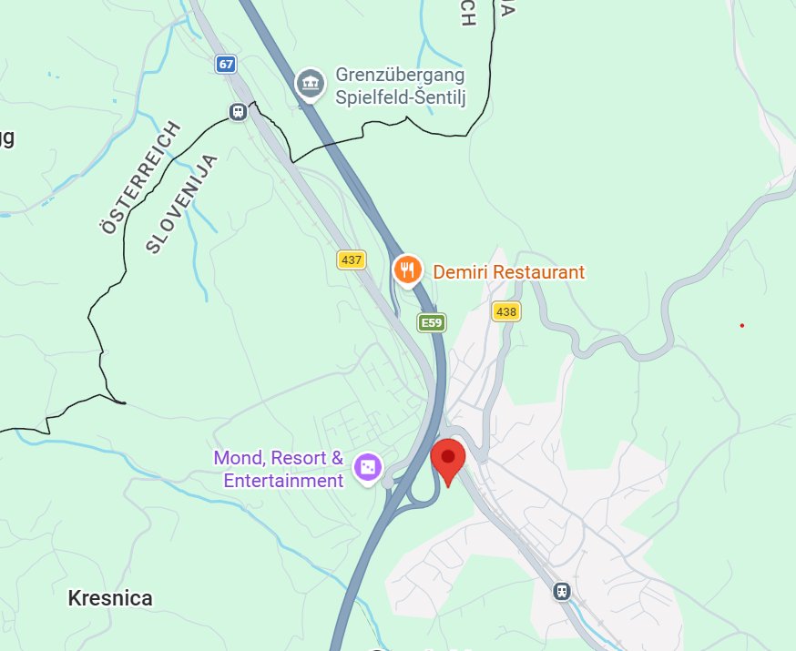 Lage der Gewerbeflächen im TC Šentilj an der slowenisch-österreichischen Grenze